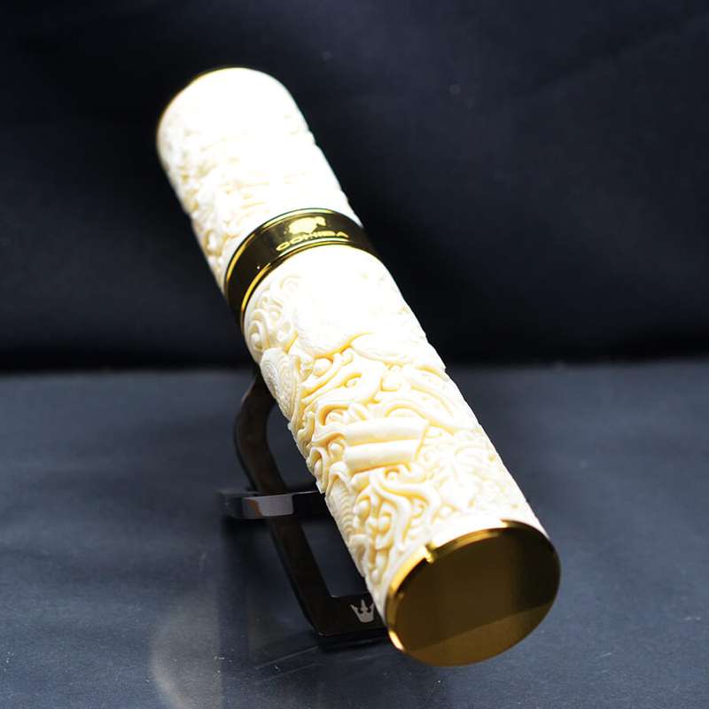 Ống đựng Cigar 1 điếu cao cấp khắc nổi tứ linh OX01