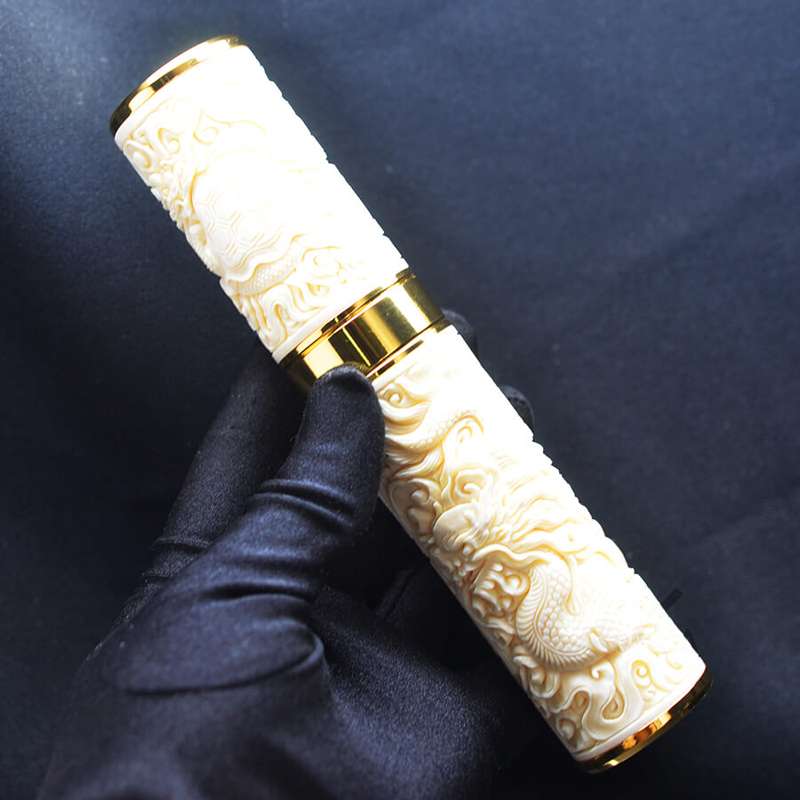 Ống đựng Cigar 1 điếu cao cấp khắc nổi tứ linh OX01